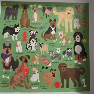 Mudpuppy Doodle Dog And Other Mixed Breeds 500 Piece Family Puzzle Complete